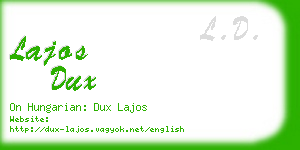 lajos dux business card